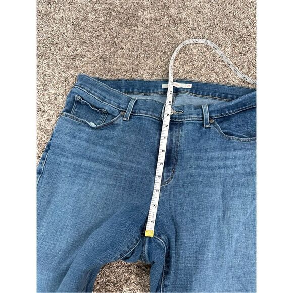 Levi’s Curvy Bootcut Blue Denim Jeans Medium Wash Women’s W33 L32 Mid Rise Flare - Picture 11 of 13